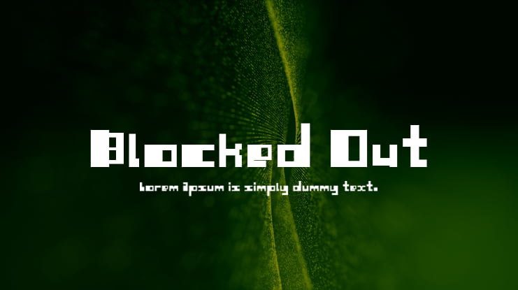 Blocked Out Font