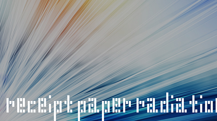 Receipt Paper Radiation Font