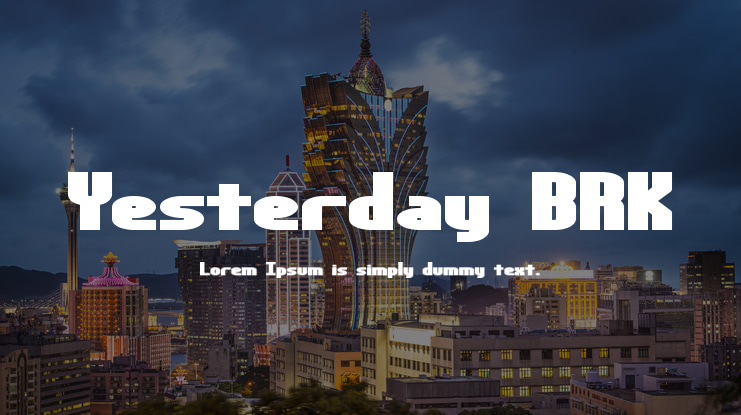 Yesterday BRK Font