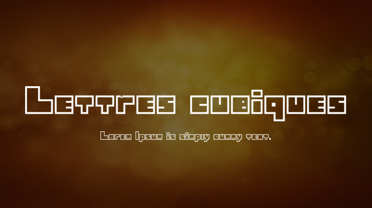 Lettres cubiques Font