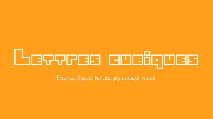 Lettres cubiques Font