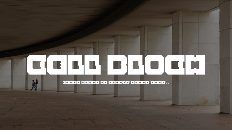 Cell Bloch Font