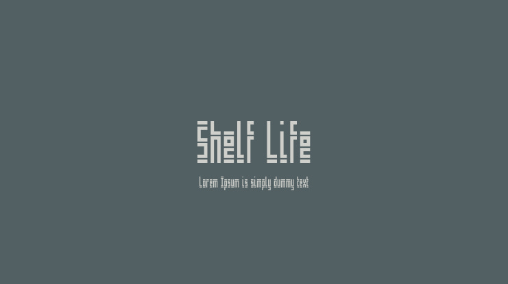 Shelf Life Font