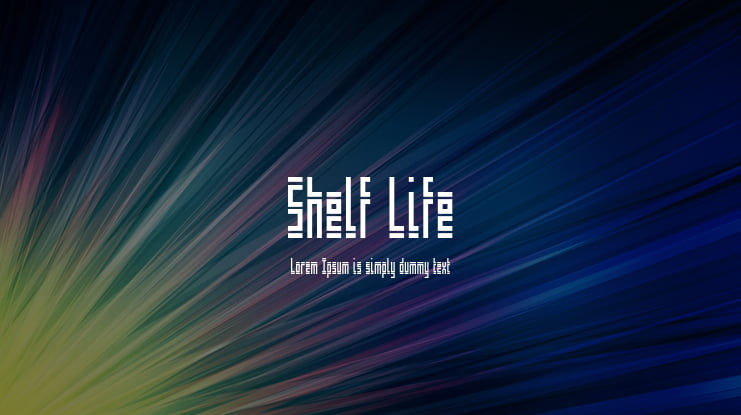 Shelf Life Font