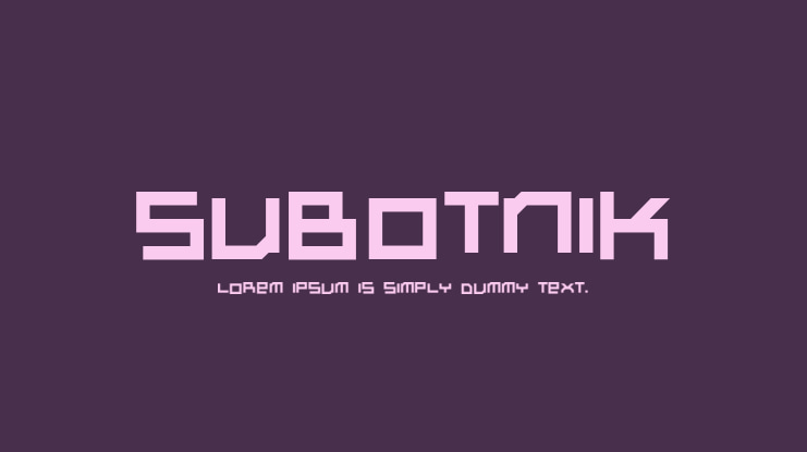 Subotnik Font