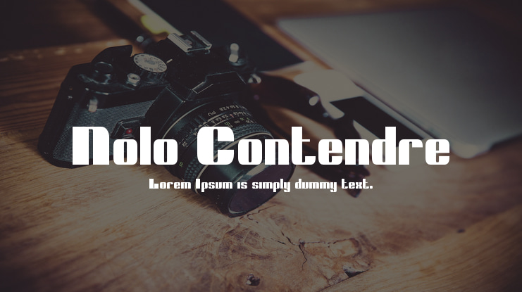Nolo Contendre Font Family