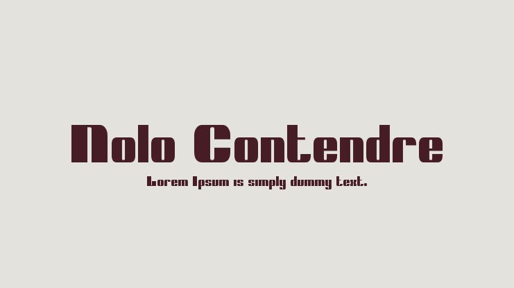 Nolo Contendre Font Family