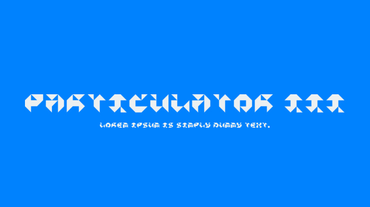 Particulator III Font