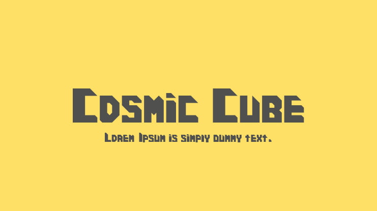 Cosmic Cube Font