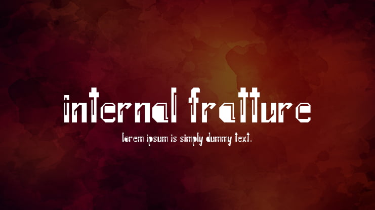 Internal Fratture Font