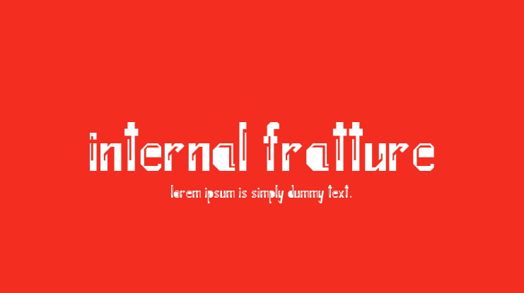 Internal Fratture Font