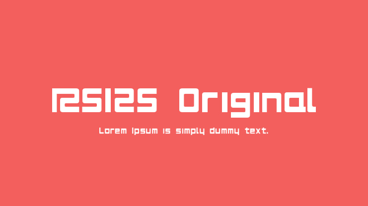 RS125 Original Font