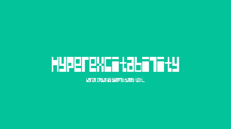 Hyperexcitability Font