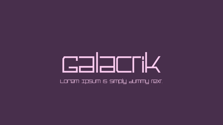 Galactik Font