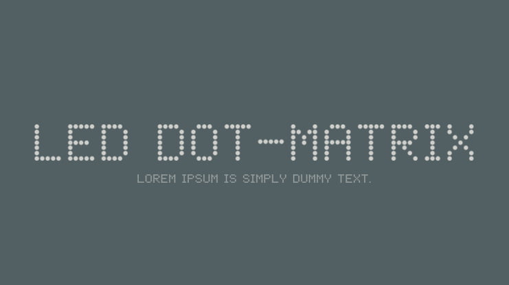 LED Dot-Matrix Font