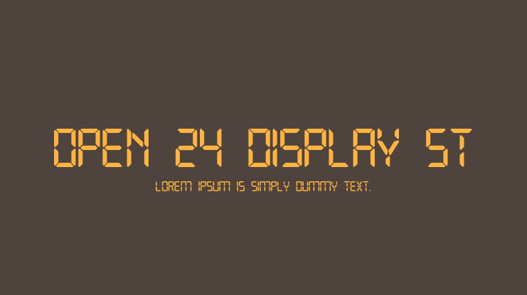 Open 24 Display St Font