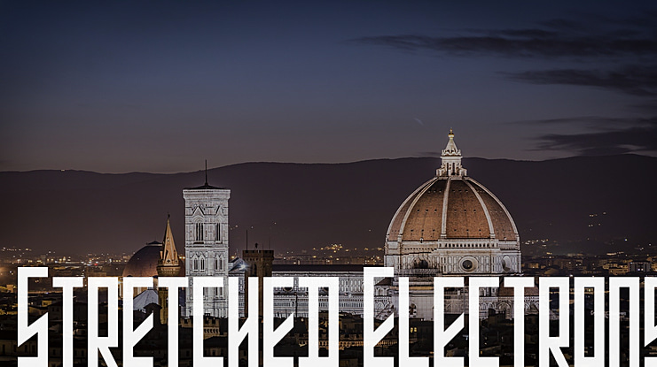 Stretched Electrons Font Family