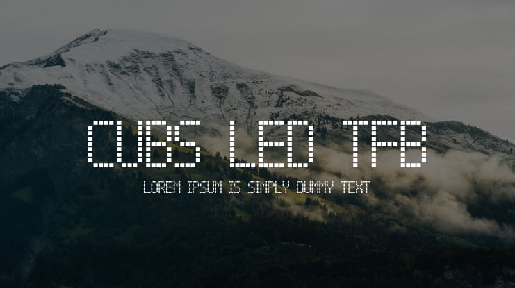 CUBS LED TFB Font