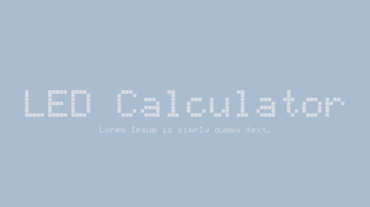 LED Calculator Font