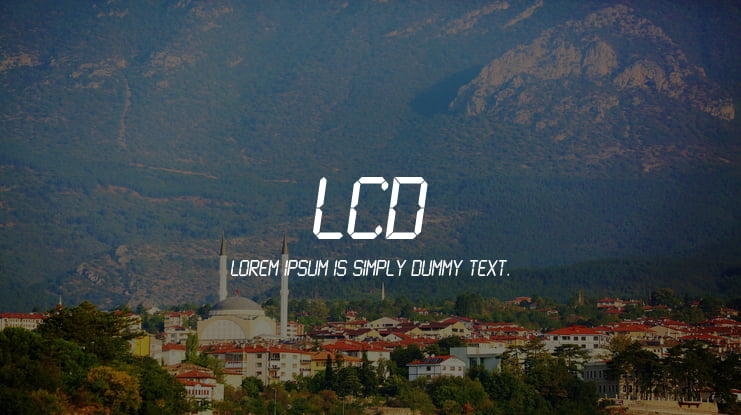LCD Font Family