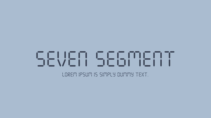 Seven Segment Font