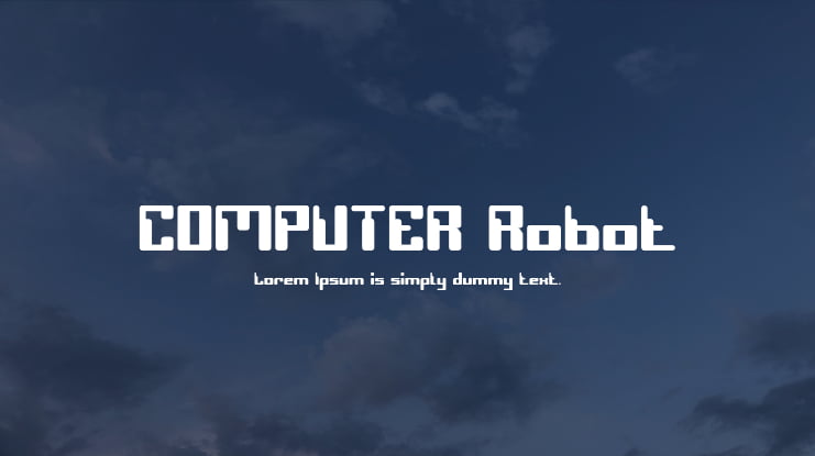 COMPUTER Robot Font