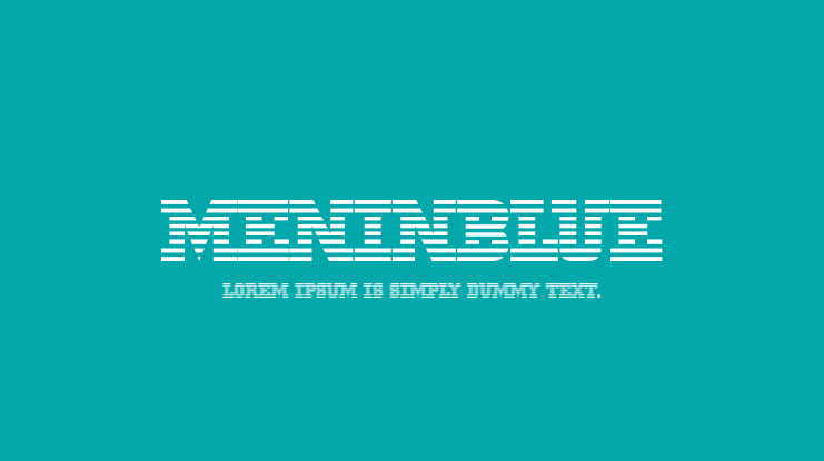 MeninBlue Font