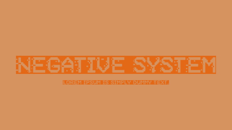 Negative System Font