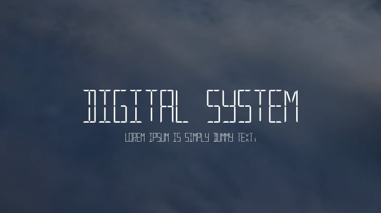 Digital System Font