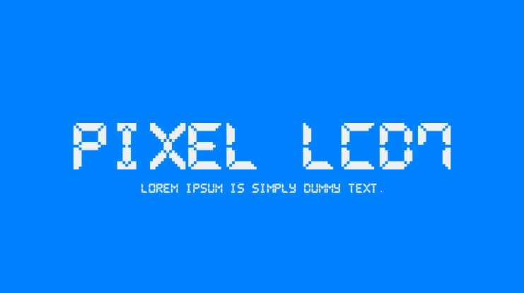 Pixel LCD7 Font
