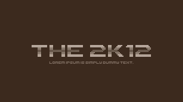 The 2K12 Font