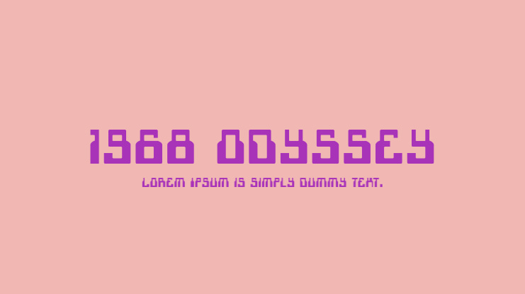 1968 Odyssey Font Family