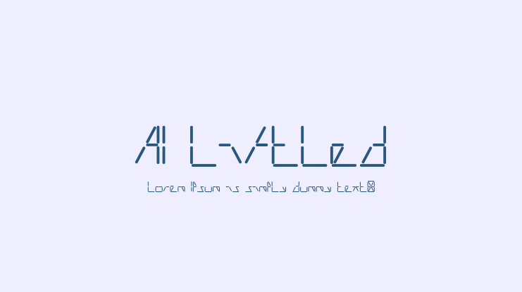 AI liftled Font