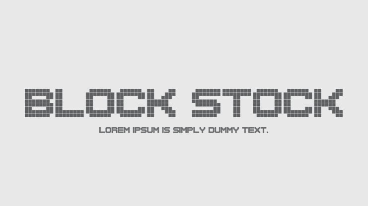 Block Stock Font