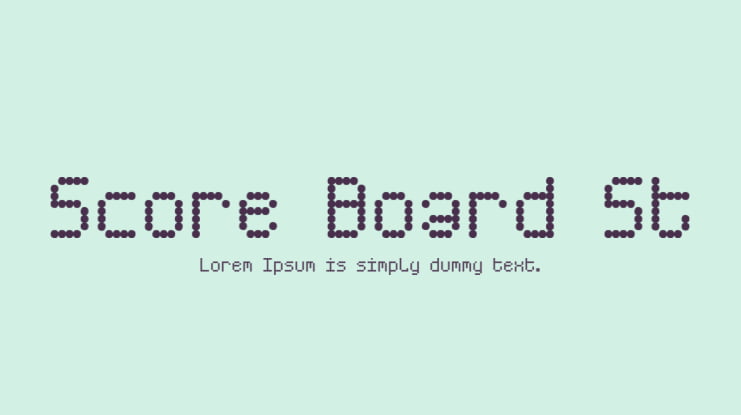 Score Board St Font
