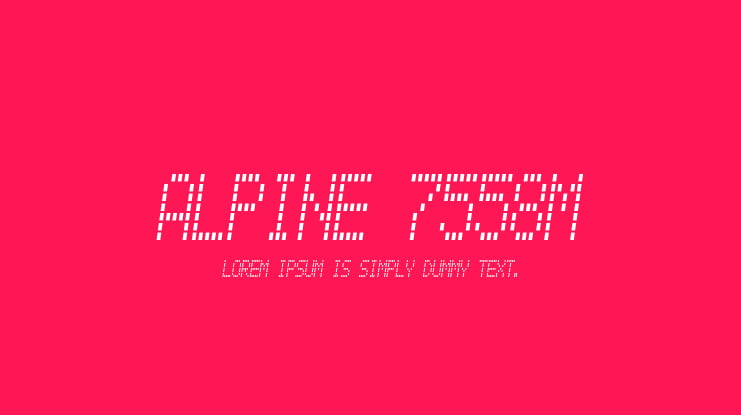 Alpine 7558M Font