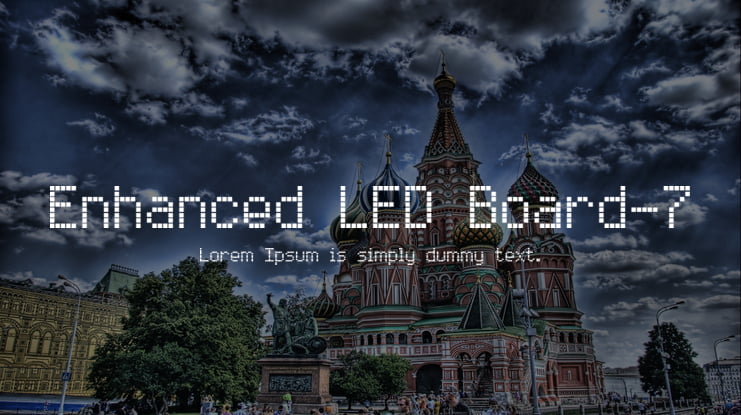 Enhanced LED Board-7 Font