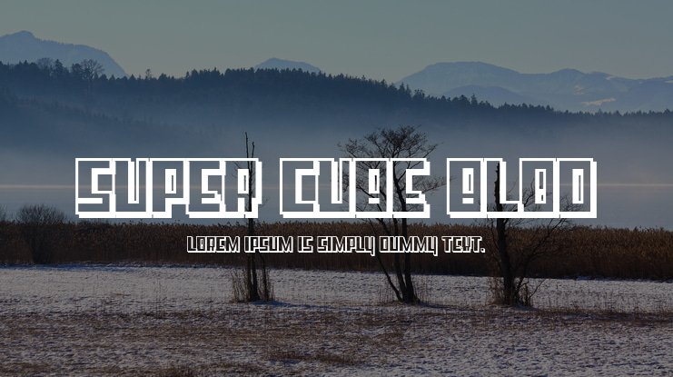Super cube Blod Font Family