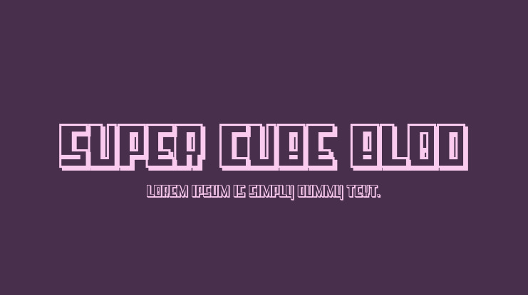 Super cube Blod Font Family