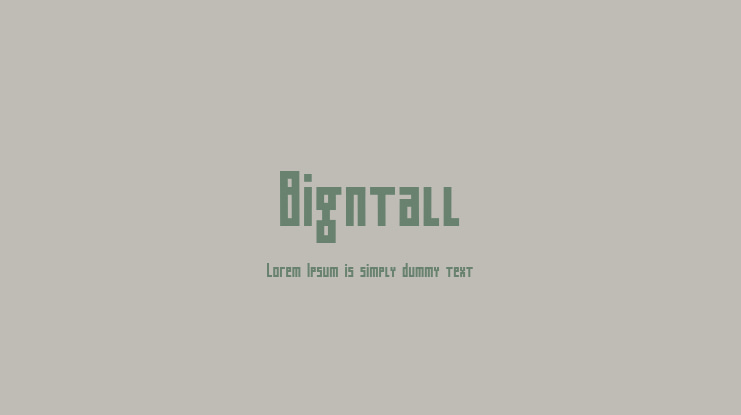 Bigntall Font