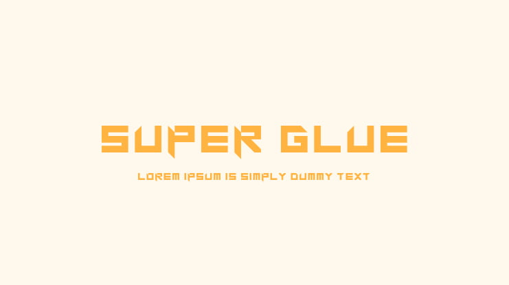 Super glue Font