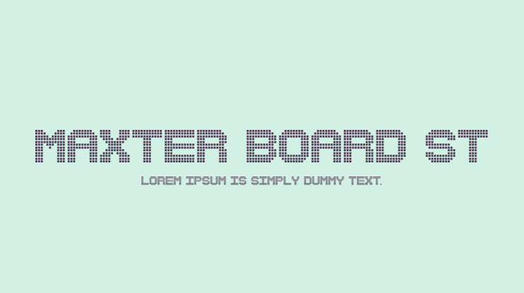 Maxter Board St Font