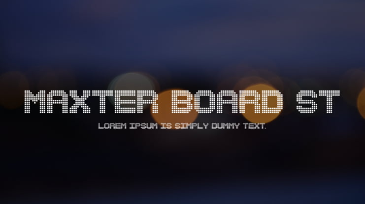 Maxter Board St Font