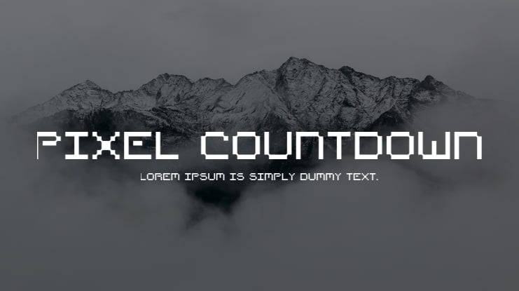 Pixel Countdown Font