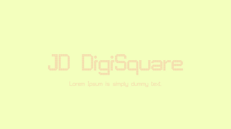 JD DigiSquare Font