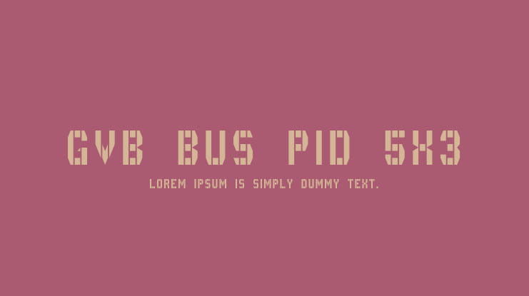 GVB Bus PID 5x3 Font