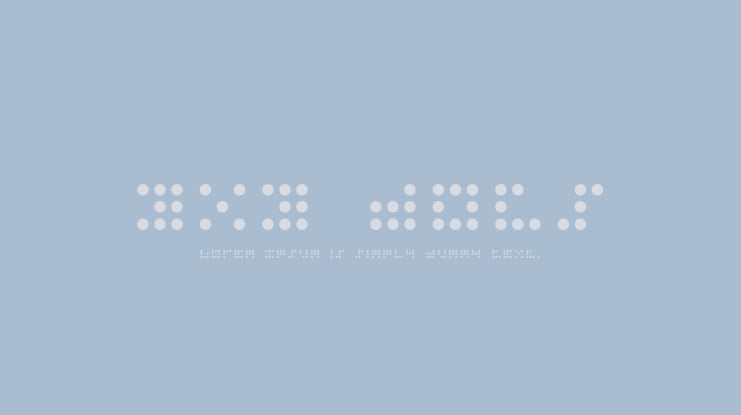 3x3 dots Font Family
