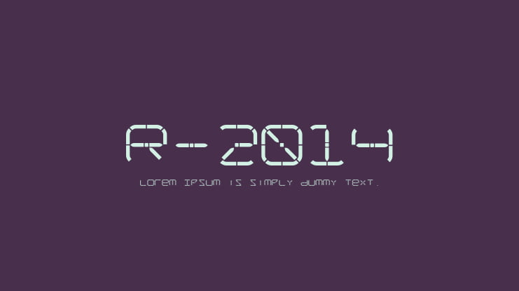 R-2014 Font Family