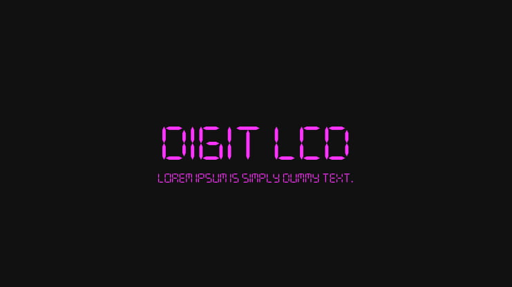 DIGIT LCD Font