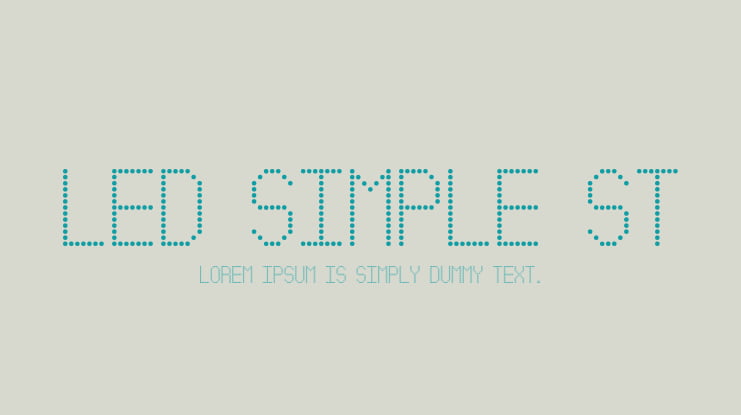 Led Simple St Font